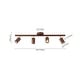 preview thumbnail 11 of 33, 4-Light Walnut Wood Grain Adjustable Linear Track Light 39.4in
