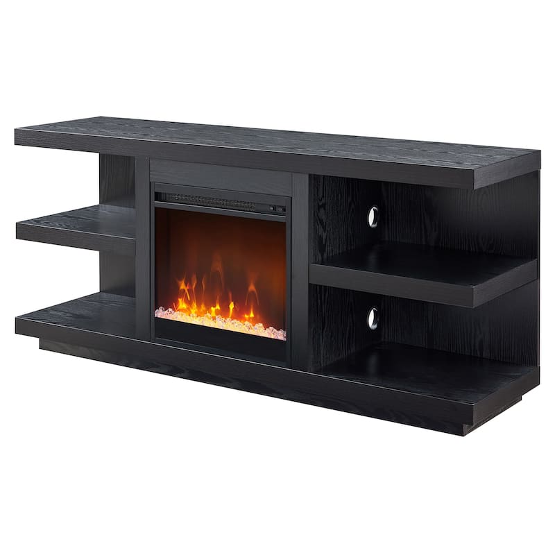 Maya Rectangular TV Stand with Crystal Fireplace for TV's up to 65"