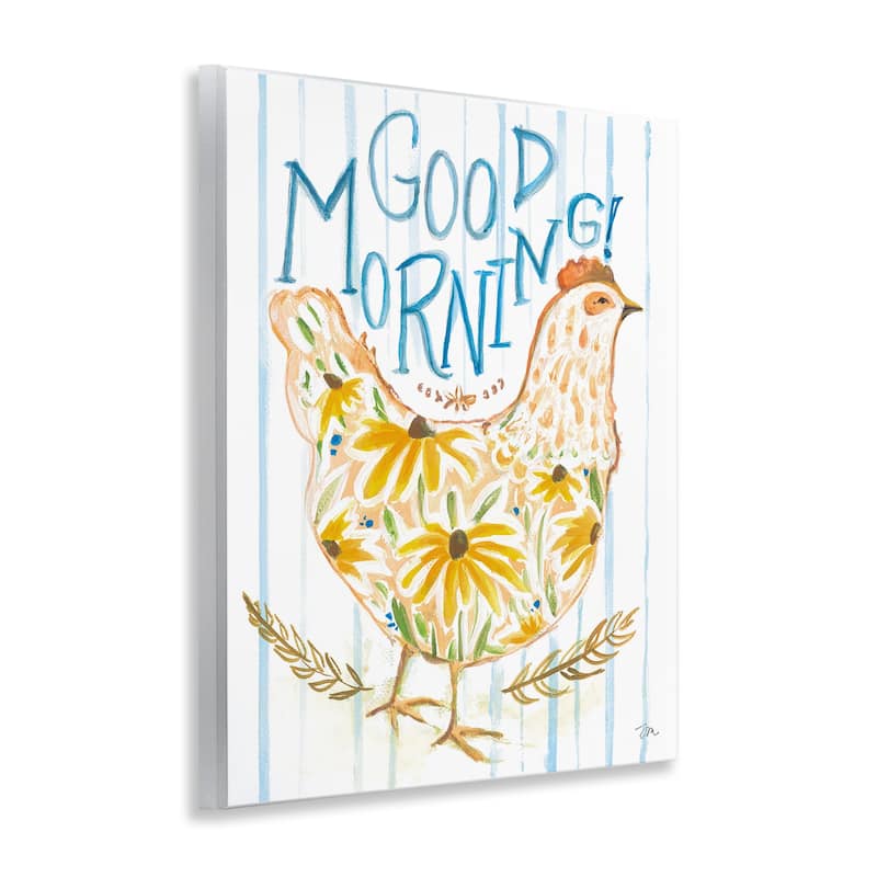 Stupell Good Morning Farmhouse Hen Wall Plaque Art Design By Jessica Mingo