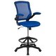 preview thumbnail 19 of 51, Mid-back Mesh Ergonomic Flip-up Arms Drafting Chair