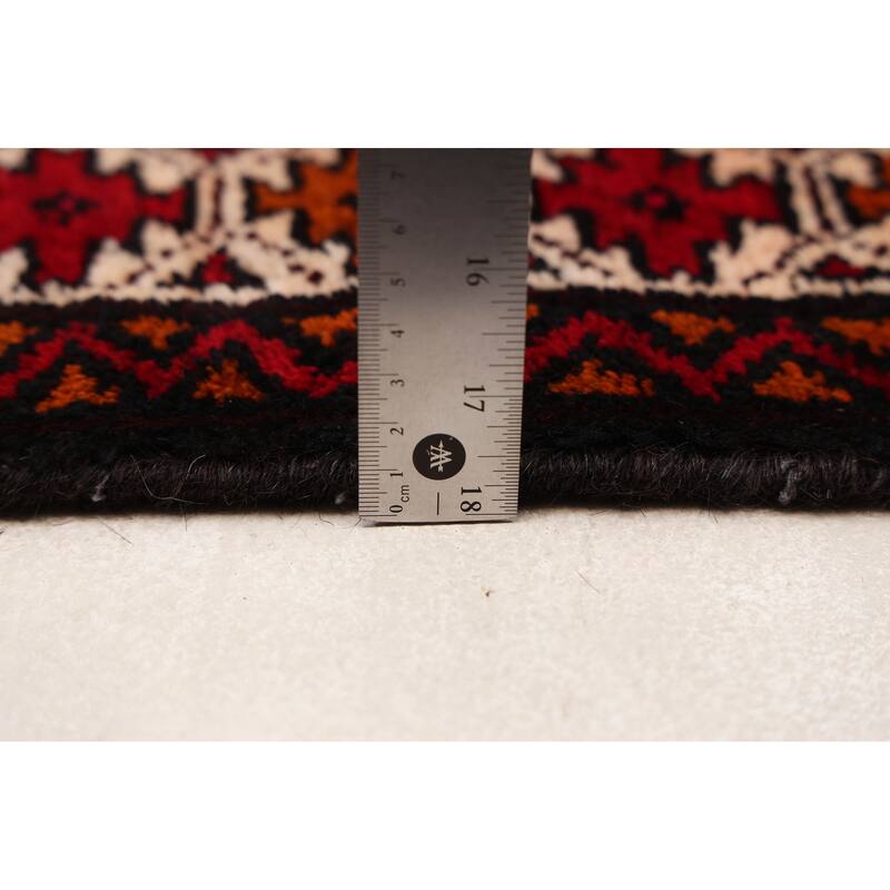 ECARPETGALLERY Hand-knotted Teimani Red Wool Rug - 3'8 x 5'8