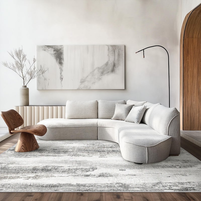 Mcow EverEase Collection Low Pile Machine Washable Non-Slip Area Rug