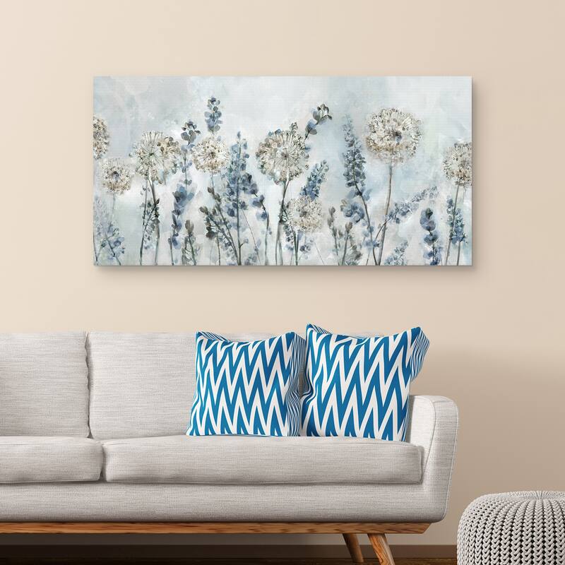 Garden Heights IV by Studio Arts Canvas Art Print - Blue