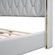 preview thumbnail 26 of 49, Upholstered Full Size Platform Bed with PU Leather and Wooden Slats
