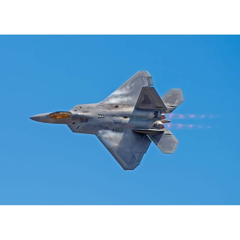 F-22 Raptor Airplane in Flight Photography by Wayne Collamore Art Poster - Print On Demand - 24 x 36 Inch