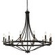 preview thumbnail 3 of 34, Acroma 12 Light 40In Modern Farmhouse Wagon Wheel Chandelier-UL - N/A