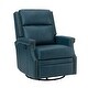 preview thumbnail 95 of 100, Echidna Transitional Genuine Leather Swivel Rocker Nursery Chair with Nailhead Trim by HULALA HOME