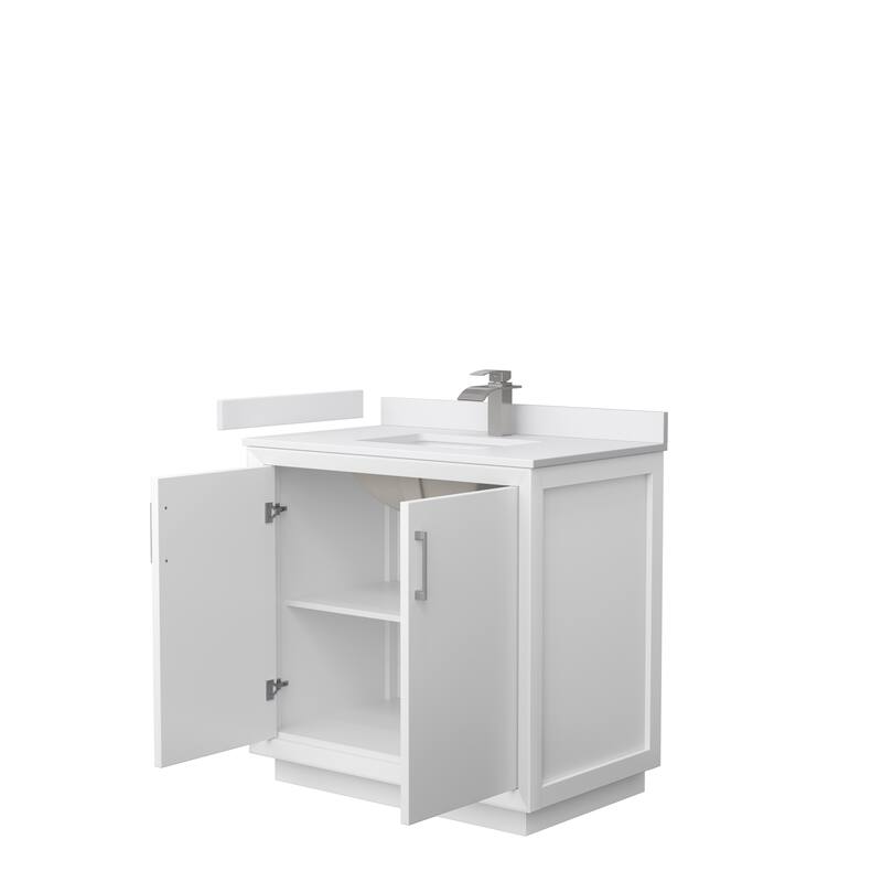 Strada 36-Inch Single Vanity Set, Cultured Marble Top