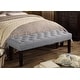preview thumbnail 11 of 13, Moser Bay Almaraz 56 or 35 Inch Linen Upholstered Hand-tufted Transitional Bench 35" W x 18" L x 18" H - Grey