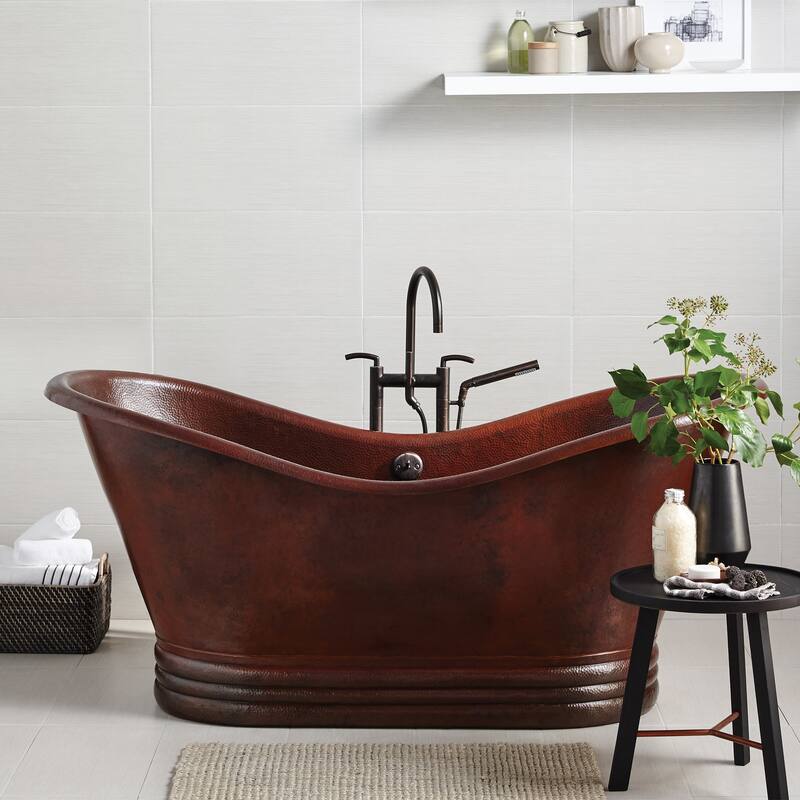 Native Trails Aurora 60" Free Standing Soaking Bathtub With Center