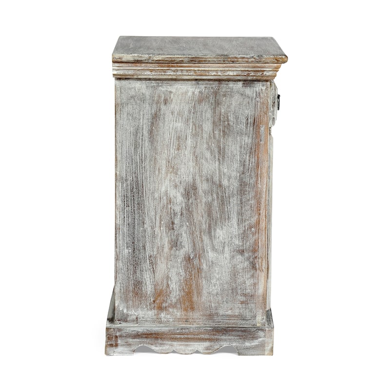 Tijeras Distressed Mango Wood Nightstand by Christopher Knight Home