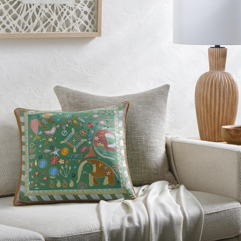 Howard Traditional Border Accent Pillow - 20"L x 20"W - Feather Down