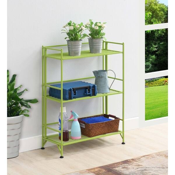 slide 2 of 34, Porch & Den Ferdinand 3-Tier Wide Folding Metal Shelf