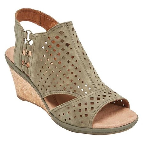 rockport cobb hill janna perforated wedge sandal