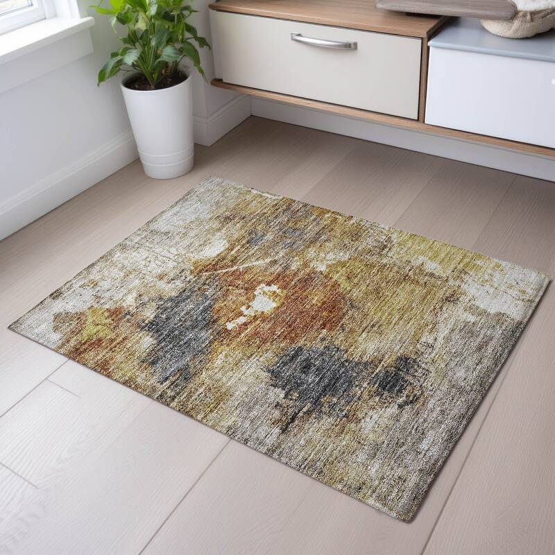 Premium Washable Super Soft Modern Solid Mayfield Rug - Taupe - 1'8" x 2'6"