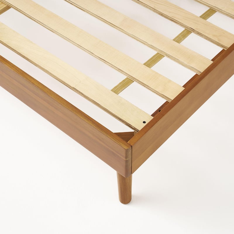 Christopher Knight Home - Rosita Mid-Century Solid Wood Platform Bed with Sleek Splayed Legs