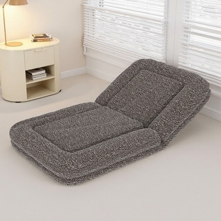 Folding Sofa Chair with 5 Adjustable Positions Plush Floor Lounge Chair for Gaming, Meditation, and Relaxation