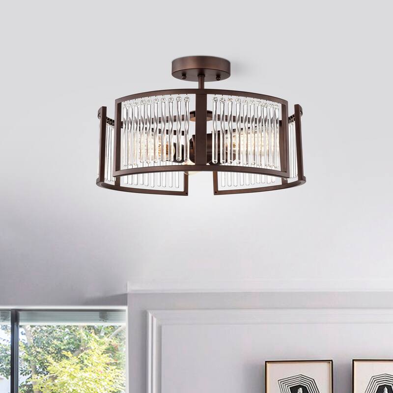 3-light Semi-Flush Mount