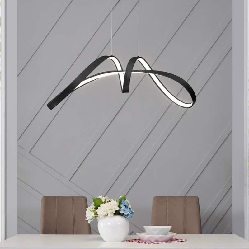 Bucharest Integrated LED Dimmable Chandelier with Smart Dimmer Included - Black