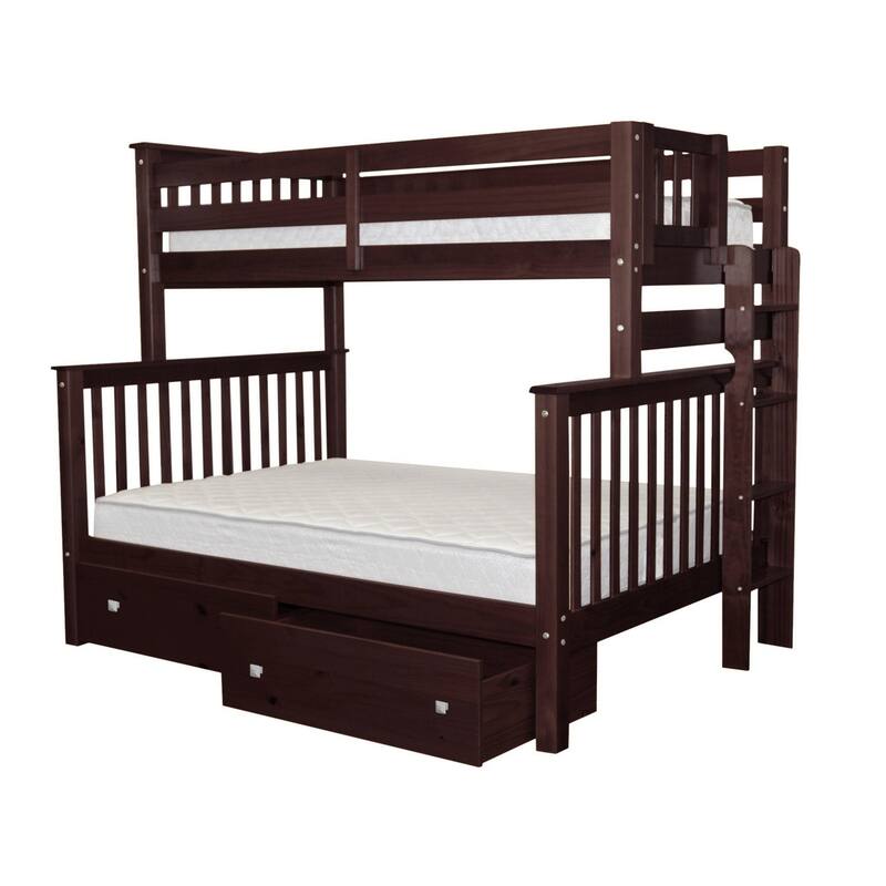 Taylor & Olive Trillium Twin over Full Bunk Bed, 2 Drawers