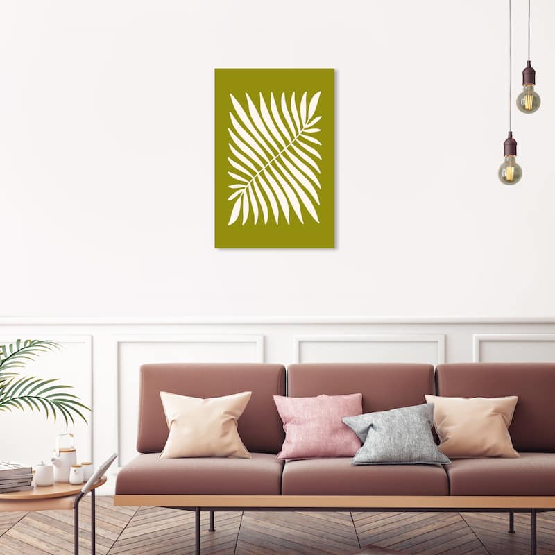 Wynwood Studio Canvas Floral and Botanical Fern like an Algae Green Modern & Contemporary Wall Art Canvas Print