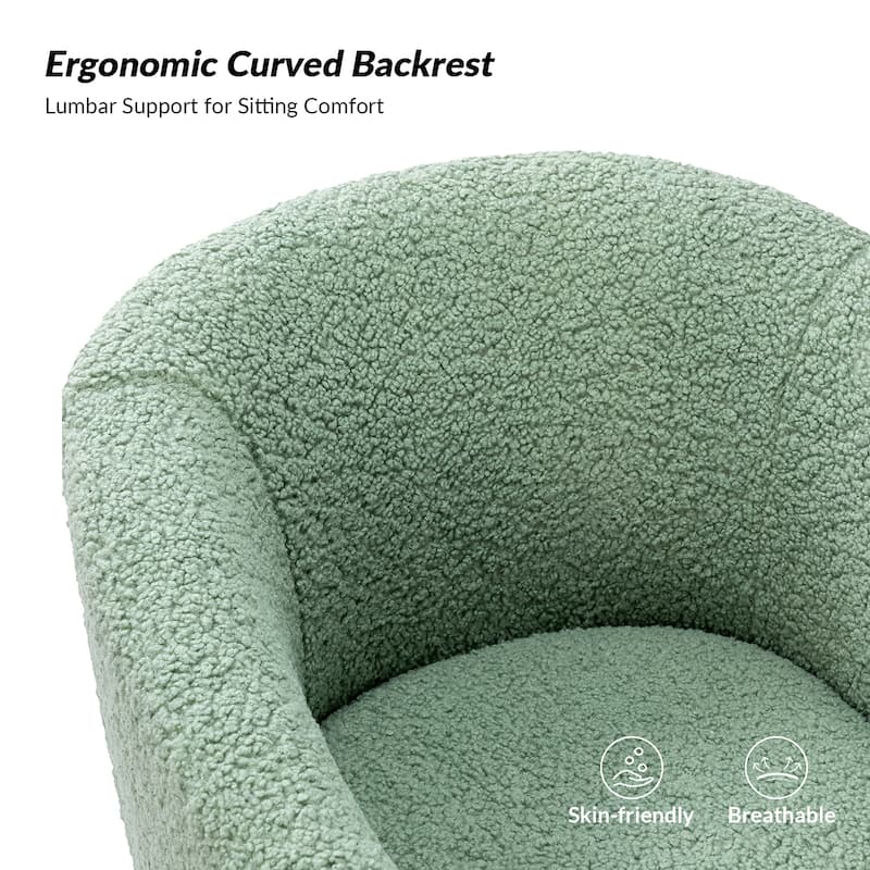 Rovigo Modern Upholstered Living Room Accent Barrel Chair with Metal Legs by HULALA HOME