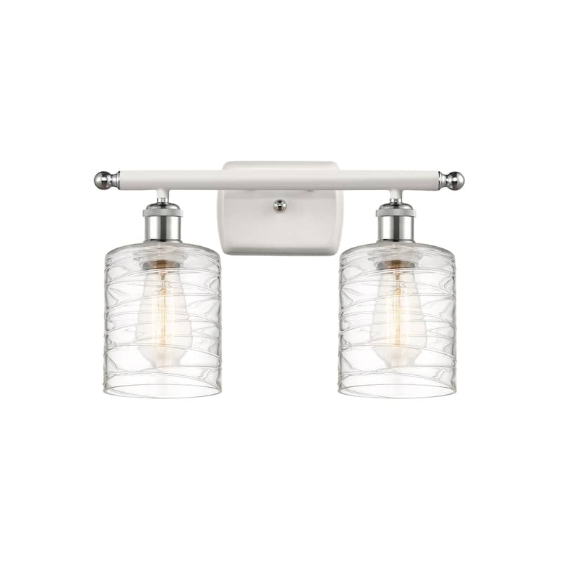 Innovations Lighting Ballston Cobbleskill 2 Light 16" Bath Vanity Light - White and Polished Chrome