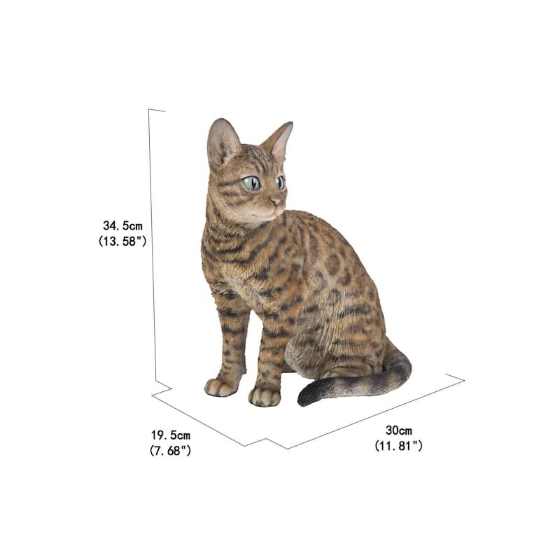 Sitting Bengal Cat Statue