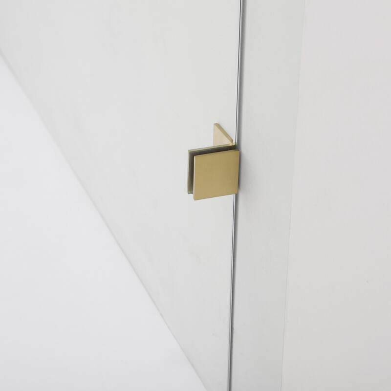 Villena 60" W x 78" H Single Sliding Shower Enclosure,Brushed Gold - 60 inches