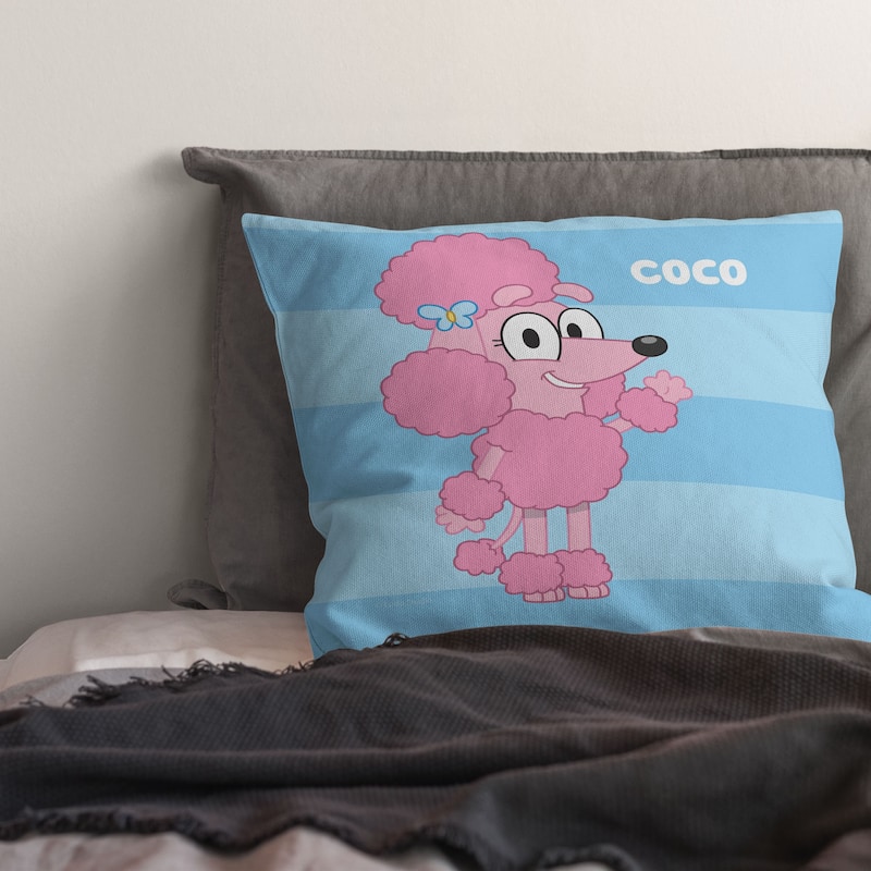 Bluey Roll Call Coco 18 Inch Throw Pillow