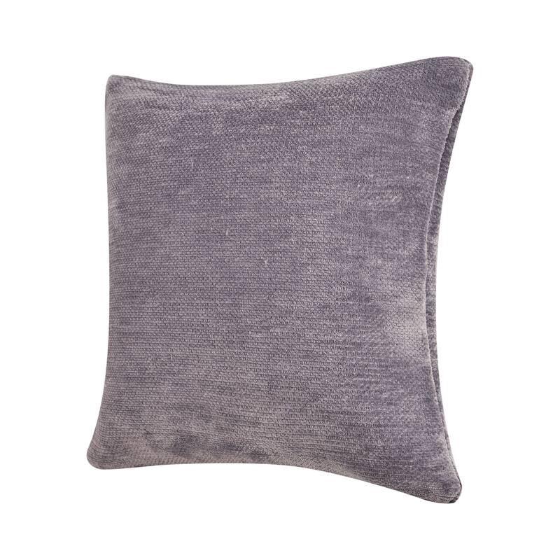 Power-Loomed Solid Square Throw Pillow Cover - 20" - Frost Gray