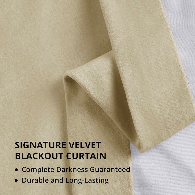 Exclusive Fabrics Signature Blackout Velvet Curtain (1 Panel)