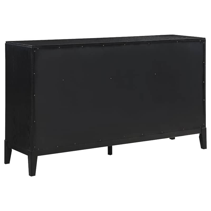 8-Drawer Black Dresser with Sleek Contemporary Look, Wide Smooth Drawers, and Large Bedroom Storage Solution