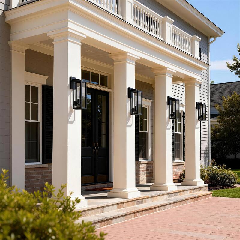 Large Medium Iron Rectangular Outdoor Wall Light