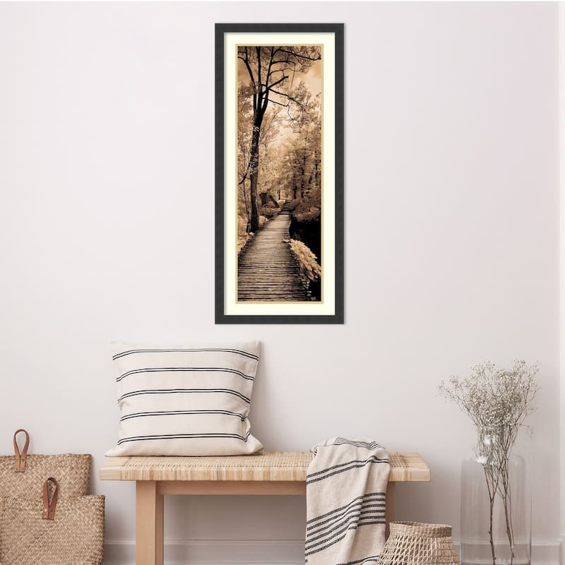 Framed Art Print 'A Quiet Stroll I' by Ily Szilagyi 18 x 42-inch