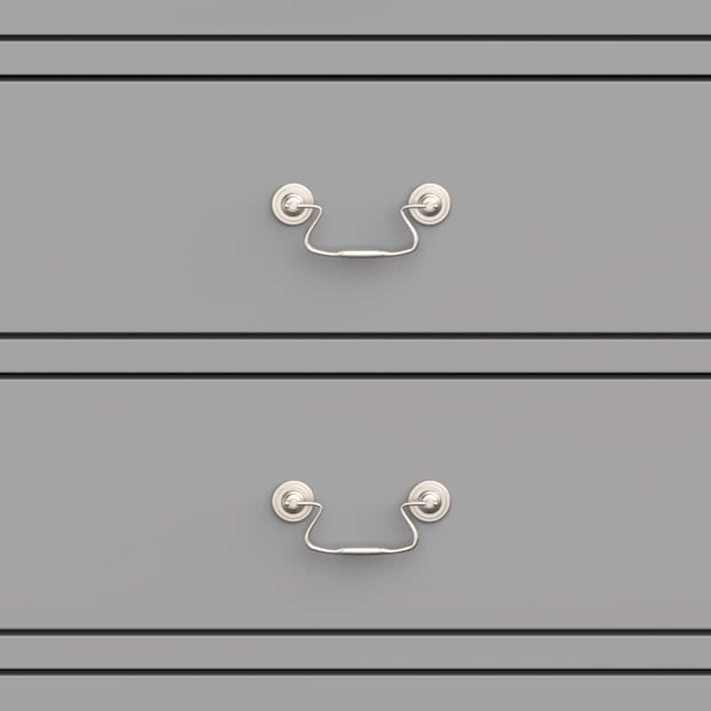 48" Tall Modern Gray Solid Wood 5-drawer Storage Chest
