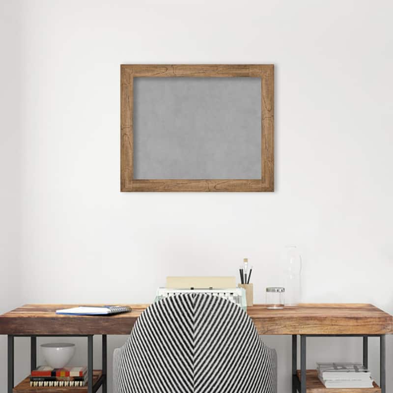Amanti Art Owl Brown Narrow Framed Magnetic Board