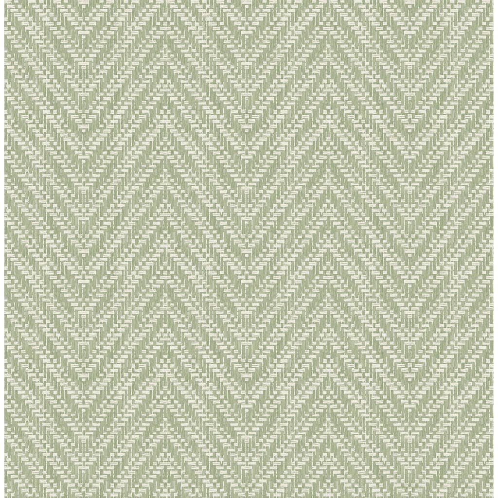 A-Street Prints Glynn Green Chevron Wallpaper
