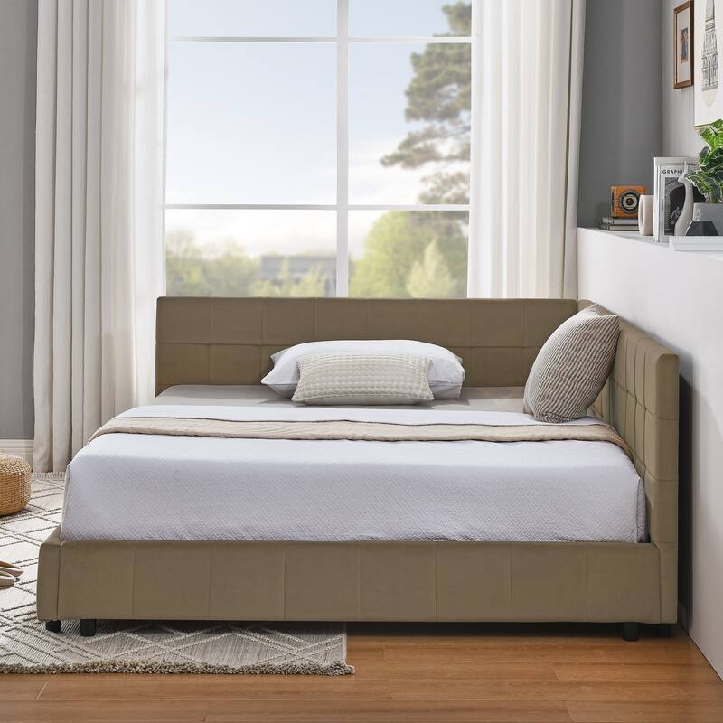 Upholstered Tufted Bed Frame