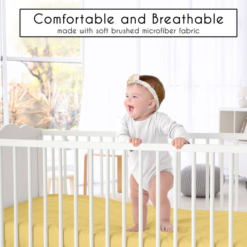 Sweet Jojo Designs White/Yellow Boho Sun Boy, Girl, Unisex/Gender Neutral 3 Pack Fitted Crib Sheets - Solid Mustard & Bohemian