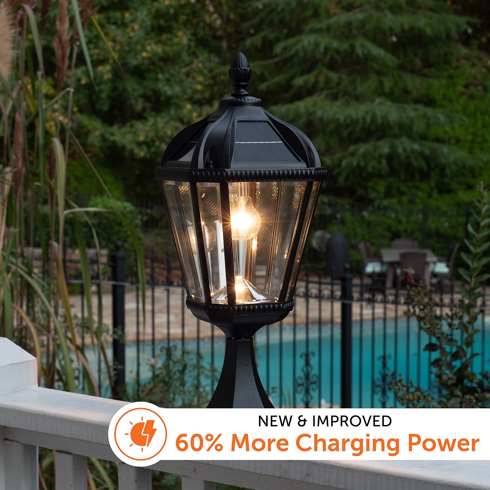 Gama Sonic Imperial II Bulb Solar LED Post Light with 3 in. Fitter Bed Bath Beyond 39551536