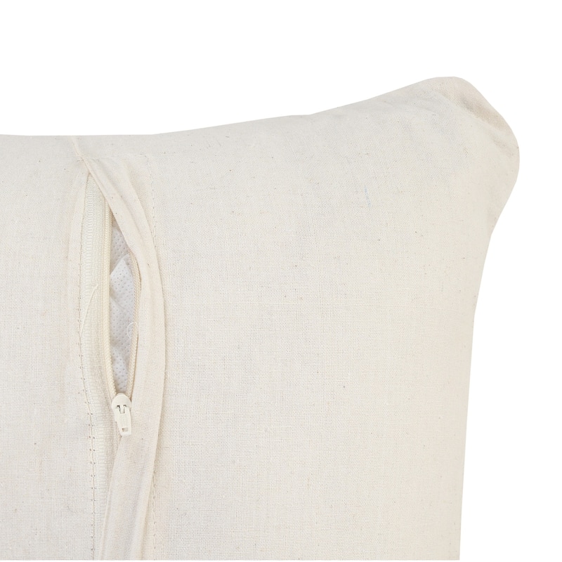 Sevita White and Multicolored Chindi Chevron Throw Pillow