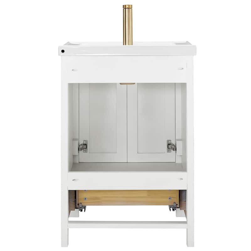 Gela Single Bath Vanity with Ceramic Basin Top without Mirror