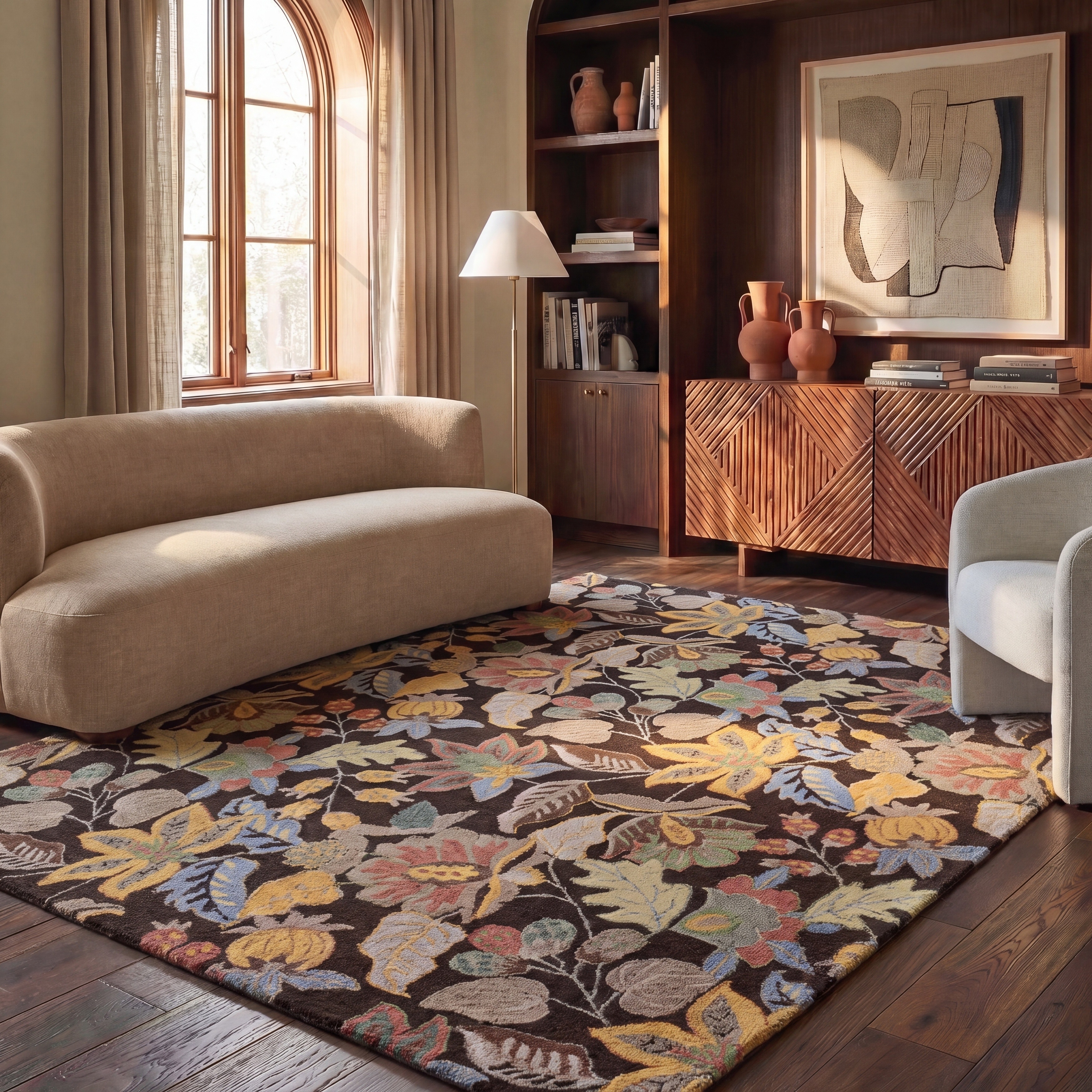 SAFAVIEH Handmade Blossom Biagina Modern Floral Wool Rug