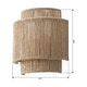 preview thumbnail 6 of 12, Farmhouse Hemp Rope 1-Light Dimmable Wall Sconce for Living Room