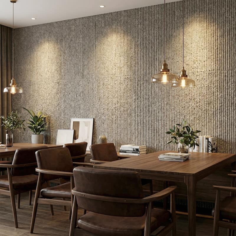 4Pcs 48"x24" 3D Faux Stone Wall Panels Imitation Decorative Wall Tiles for Interior Wall Decor