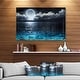preview thumbnail 8 of 11, Romantic Full Moon Over Sea - Seascape Photo Glossy Metal Wall Art
