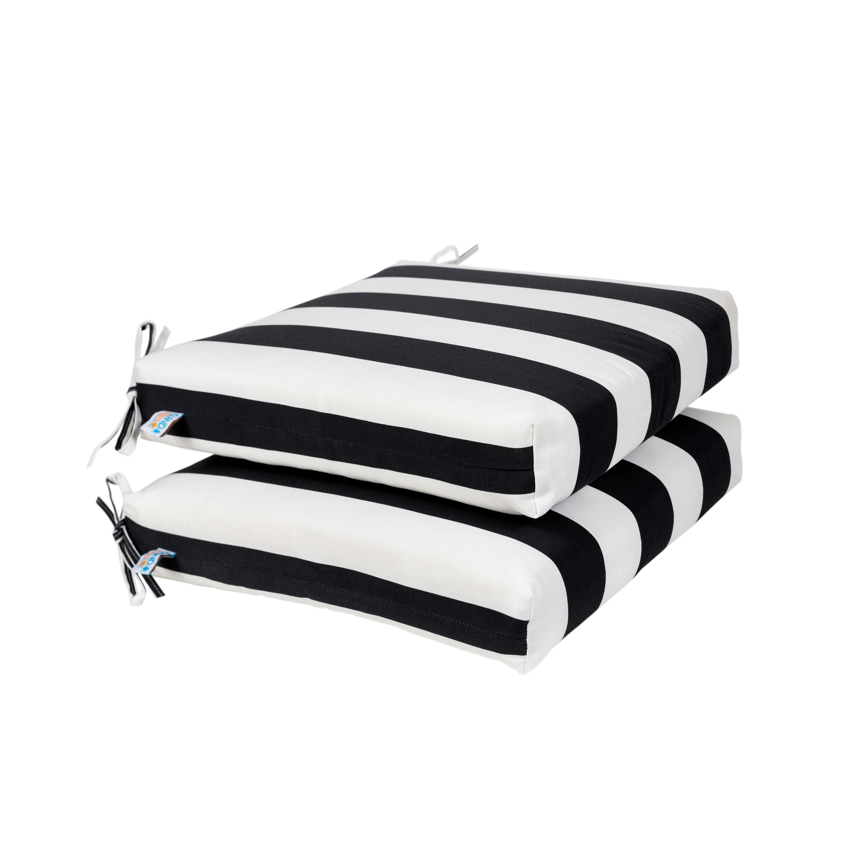 Island Retreat All-Weather Outdoor Striped Seat Cushion (Set of 2)
