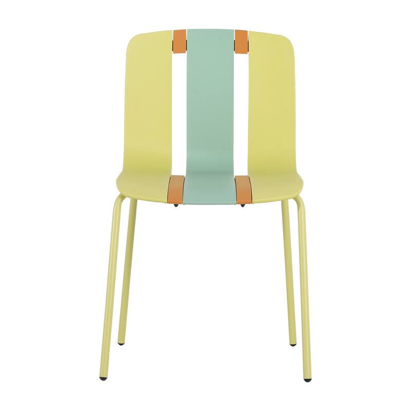 4-Pack Modern Striped Color Block Chairs