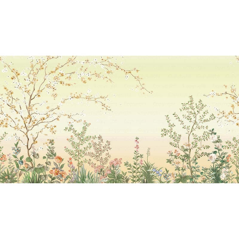 Blossom Pastel Garden Wallpaper Mural